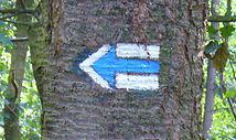 1. Symbols for route marking along the Baltic Sea in Latvia and Estonia The symbol for route marking along hiking routes along the Baltic Sea in Latvia and Estonia is a three-line sign that is white