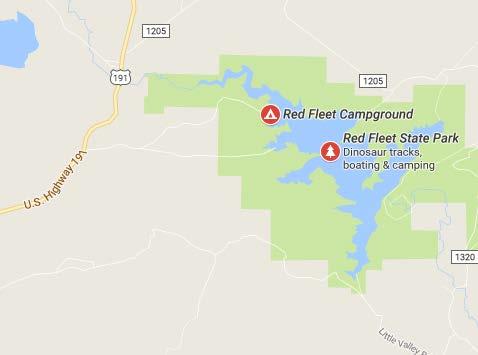 Vernal Red Fleet Campground Park #886297 In the heart of Dinosaurland, Red Fleet is a destination in itself and great location for discovery of the area. Full hookups. 30 AMP. Picnic table.