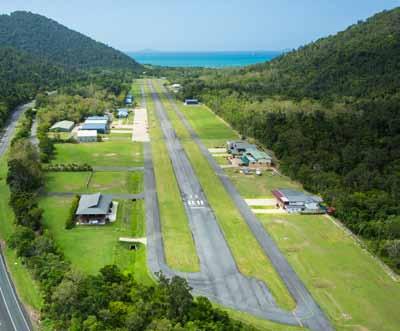 Arrivals First time arrivals are best from the Proserpine direction and north of Airlie Beach Due to the hilly surroundings terrain and to avoid more sever areas of turbulence, RIGHT HAND CIRCUITS