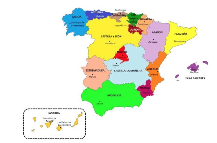 The most populated areas in Spain are big cities as Madrid and Barcelona.