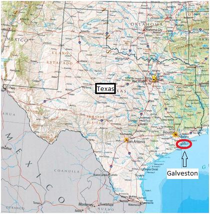 Figure 1 Map of Texas, Location of