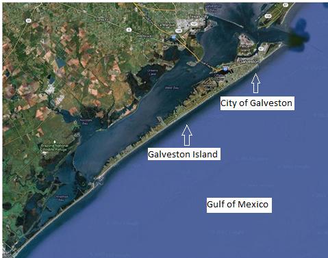 com) Figure 2 Satellite image of Galveston