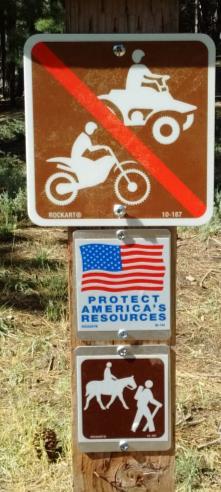 Remove no motorized sign.