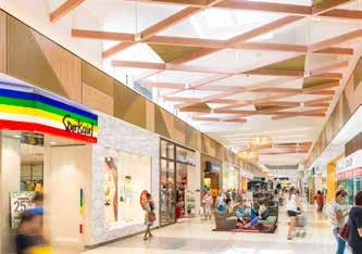 The new mall offers a contmeporary suburban fashion retail environment, featuring plush respite areas and