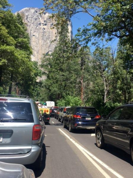 Nevertheless, from spring through the summer, on busy weekends or during weekday periods of peak season visitation, so many people crowded into Yosemite Valley that roads were frequently jammed.