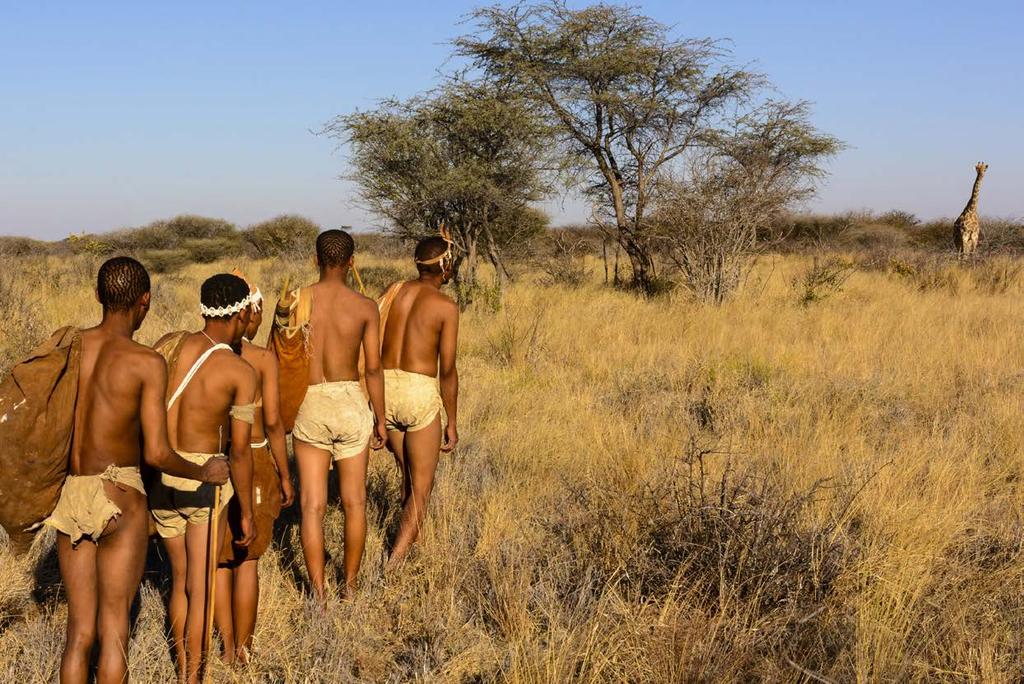 JOURNEY with the native San People A BLOODLINE ON THE VERGE OF EXTINCTION Our resident San People will passionately share an authentic and traditional bushman experience, taking you on a journey of