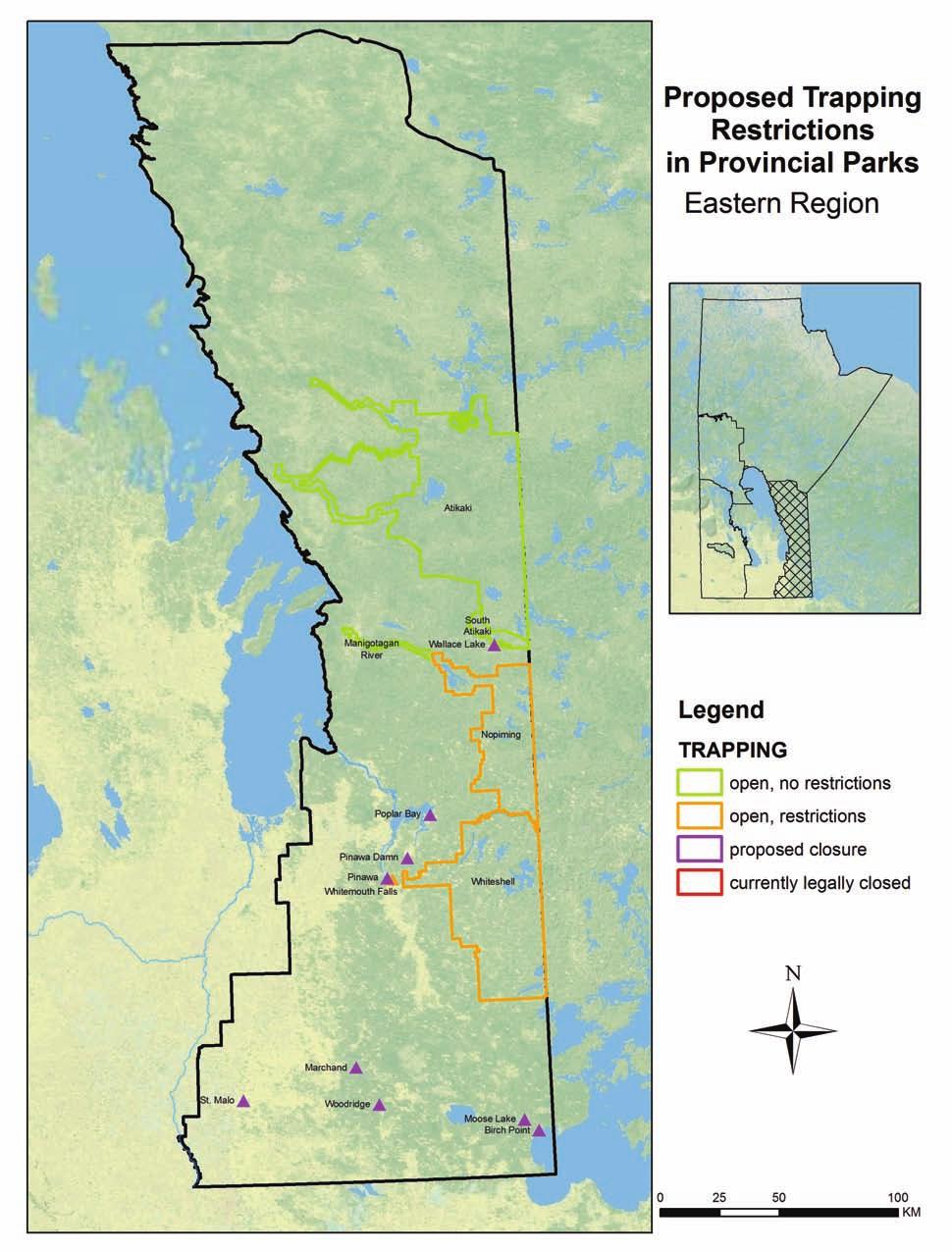 Proposed Trapping Restrictions in Provincial Parks EASTERN