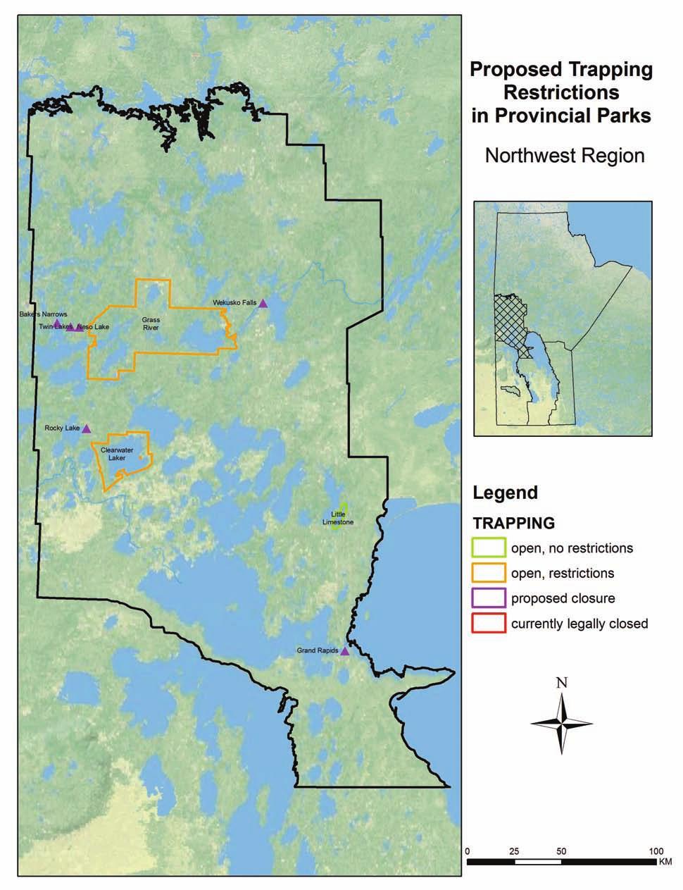 Proposed Trapping Restrictions in Provincial Parks NORTHWEST
