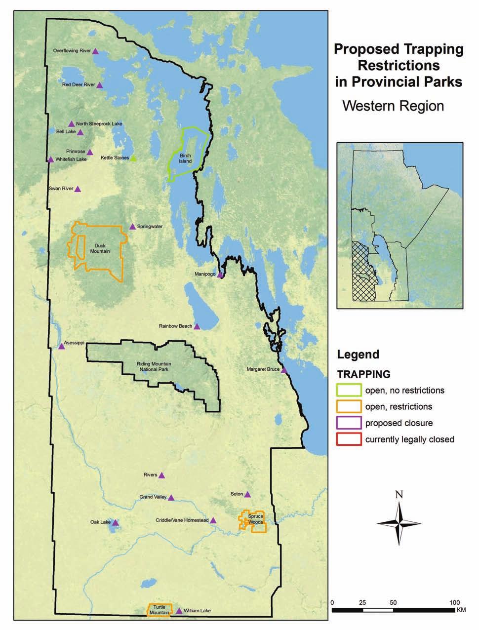 Proposed Trapping Restrictions in Provincial Parks WESTERN