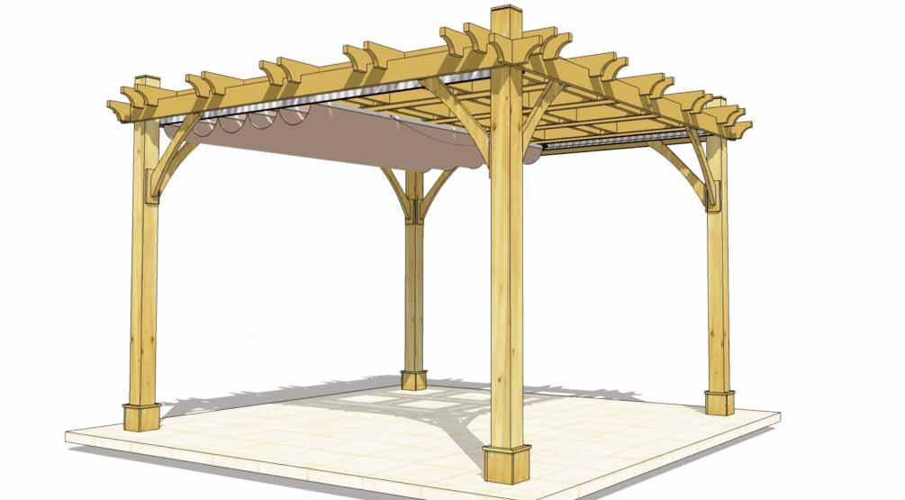 Assembly Manual OLM Retractable Canopy for 12X12 Breeze Pergola by Outdoor Living Today Revision 8 August 1st /2017 Care and Maintenance - Do not leave canopy extended during heavy snow storms or any