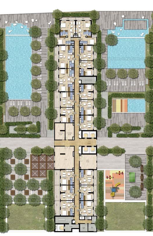 FLOOR PLANS LEVEL 1 1-BR Units 1-5, 10-21 2-BR Units 6-9 Areas shown are in square feet and based on plans at the time of printing; actual dimensions could vary up to final 'as built' status and are
