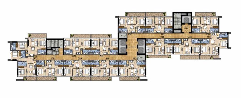TYPICAL FLOOR PLAN TOWER A TOWER B TYPICAL FLOOR PLAN LEVELS 15-26 LEVEL 3 *Unless stated above, all accessories and interior finishes such as wallpaper, chandeliers, furniture, electronics, white
