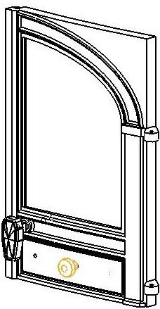 STOVE SPARES RIGHT HAND DOOR Door Glass (CH08/028) Glass Gasket (CH08/029) Door Knob (CHC04/010) M8 Full Nut (FNFN08) Catch