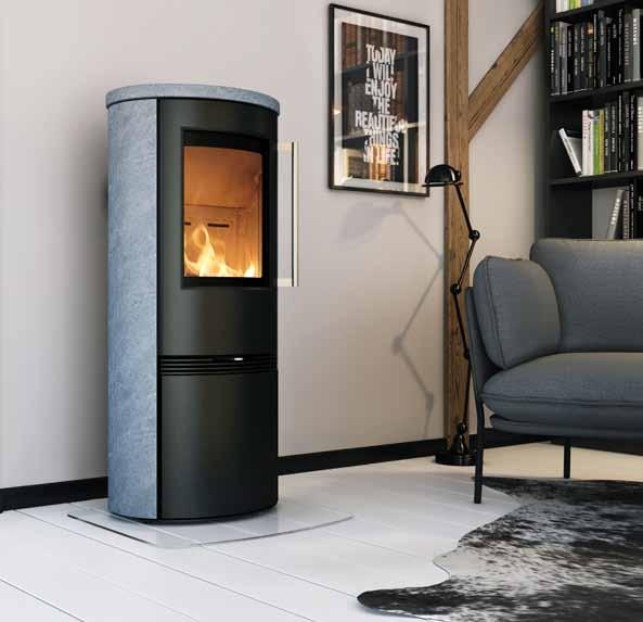 As standard, the TT21RHS is supplied with a practical steel door over the firewood compartment, but if your preference is for diamond-polished Brazilian soapstone, the stove is also available with