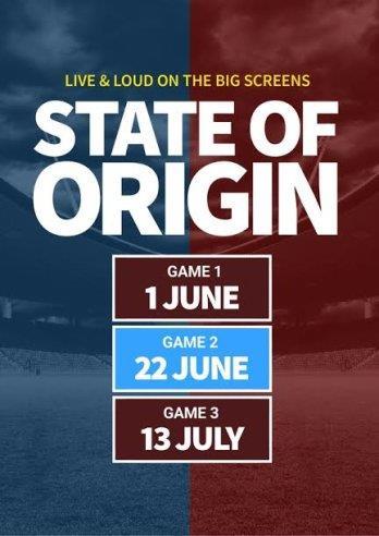 STATE OF ORIGIN NIGHT - ROLLESTON Come along to the Community Oval for the BIG SCREEN 6 pm kick off for Bar & BBQ -
