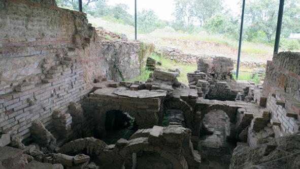 Partial view of the baths alterations were made throughout the 2nd and 3rd centuries.