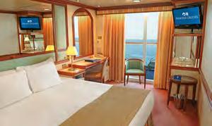 Choose your comfortable accommodations onboard: Example starting