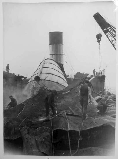 The front cover is shown below. [Photographs of shipbreaking by MI]. Metal Industries Limited, Rosyth, Scotland, ca.1935-1936, 2 untitled volumes & many of the photos without captions or dates.