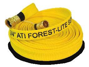 Colors Red, Yellow Forest-Lite Mop-Up is a ¾ diameter lightweight, compact single jacket hose.