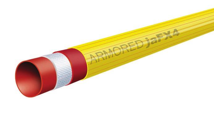 JAFx4 The World s TOUGHEST Fire Hose JAFX4 Revolutionary co-extrusion technology creates a Four Layer Hose In One Operation without the use of glues or adhesives thereby forming a
