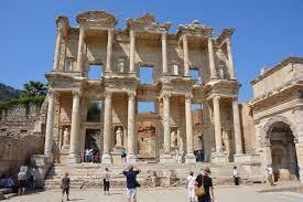 We arrive at Ephesus, the ancient Roman city which was one of the most important cultural centers of the
