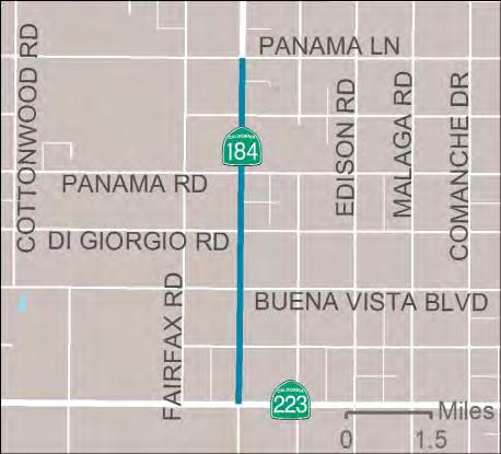 Regional Area - Metropolitan Bakersfield Area SR 184 Weedpatch Widening (4 miles)- from Panama Lane to State Route