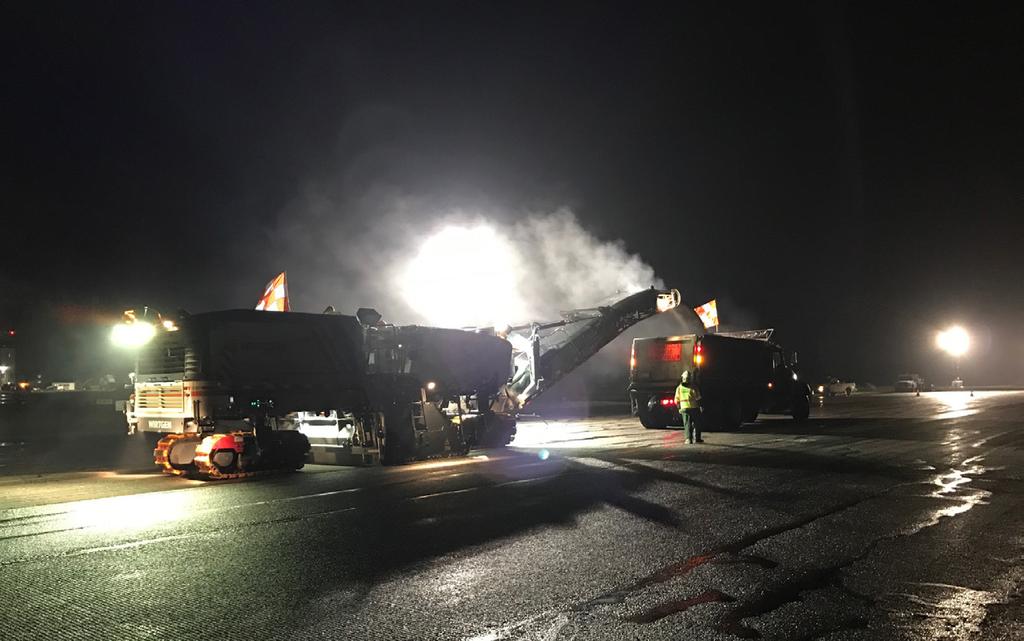 Crews worked day and night to mill, pave and repaint the runway, giving MMU users a smooth, new surface.