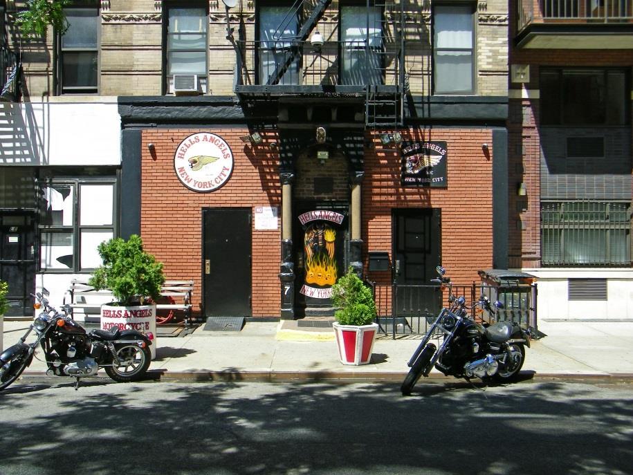 The headquarters of Hells Angels in NYC Colonnade Row is a series