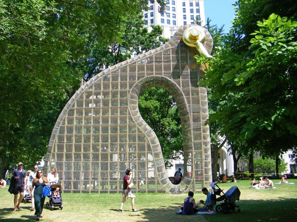 A sculpture at Madison Square Park not Madison Square Garden.