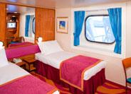 ) Obstructed View Stateroom Obstructed View Stateroom - Two lower beds, picture window or portholes.