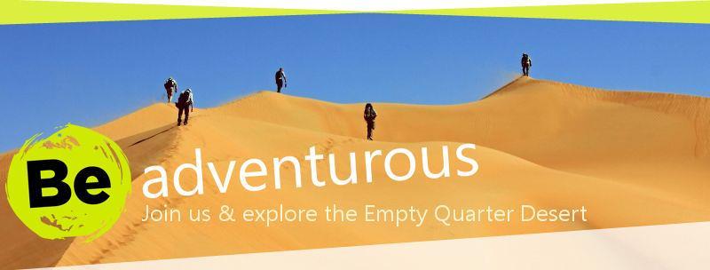 Empty Quarter Expedition Oman 2014 Applications now open for the Empty Quarter 2014 Gap Year Expedition to Oman! Cost: 3,600 (8 weeks) or 3,100 (4 weeks) *Excludes flights (approx.