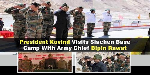 NATIONAL NEWS Ram Nath Kovind becomes second president to visit Siachen base camp On 10th May 2018, Ram Nath Kovind became the second president of India to visit Indian Army s Siachen base camp. i.