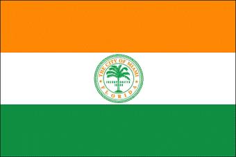 The flag of Miami is divided in three