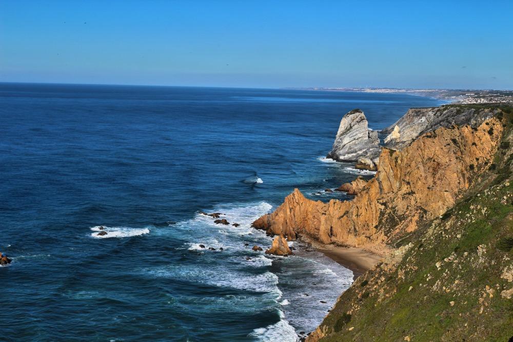 The westernmost point of Europe is located in Portugal Portugal is the last country in Europe. It s bordering with America through the Atlantic Ocean.