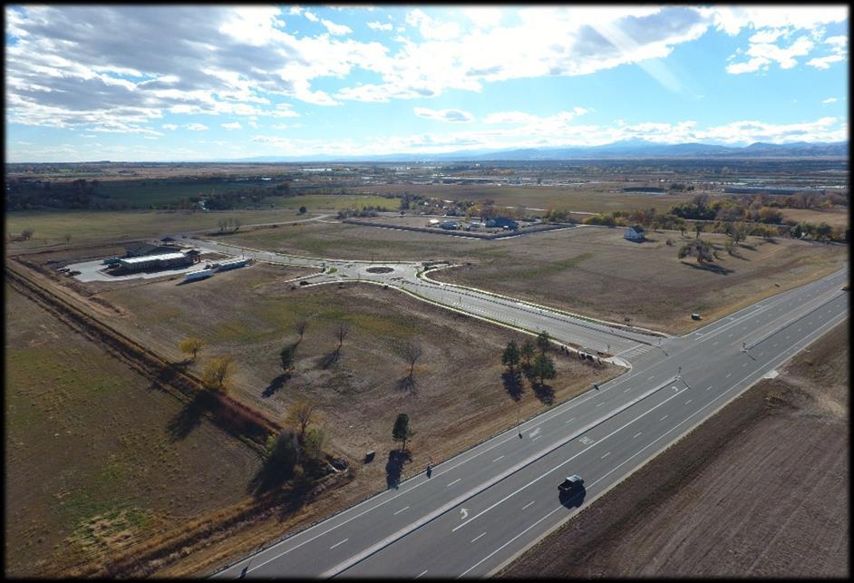 intersection on Harmony Road with second right-in/right-out Dry utilities completed Minutes from Costco, which opened in October 2014 Beautiful views of the Rocky Mountains and 900-foot frontage of