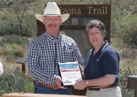 designating the Arizona Trail as one of the Arizona Treasures. And, she took the time to actually hike a part of the Trail!