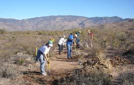 10 Many New Miles of Trail Built in Southern Arizona The Cienega Corridor Construction Project wrapped up its first year in May, with trail constructed from the northern terminus near Rincon Creek to