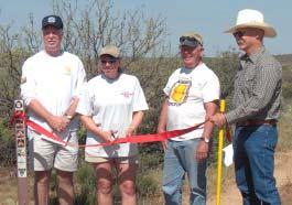 Twenty-six people gathered at the Freeman Road trailhead of the Boulders Segment of the Arizona Trail to acknowledge the hard work involved and to celebrate the completion of this beautiful 10-mile