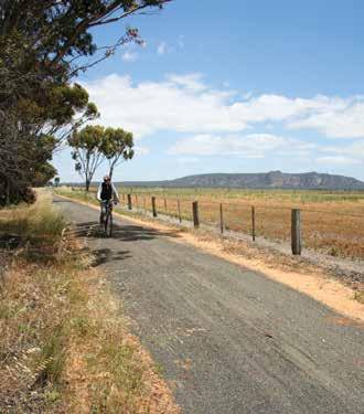 Arapiles Bike Trail is a 33km off road recreational trail looping through the natural landscape of Natimuk, Mt Arapiles, Mitre Rock and Natimuk Lake.