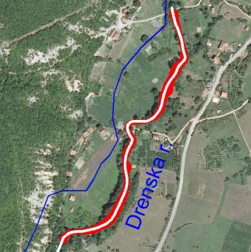 Land Picture 27 vulnerable areas from River Drenska reka the segment in
