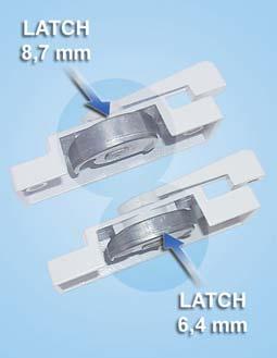Sash lock Sash locks with alignment guides Lock with 8,7 mm latch White 200 6-C8-2C-0-7 Dim. A = 52 mm Dim.