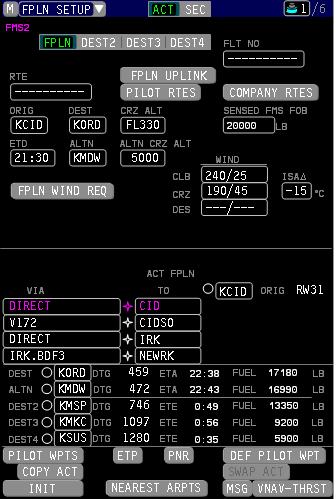 Flight Management System Integrated CDU (ICDU) ICDU normally presented on lower display Provides a quick and clean way to program the FMS Increases operational efficiency
