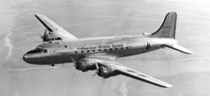 . A Duglas DC-4 frm American Airlines System The initial "60-minute rule" was established in 1953.
