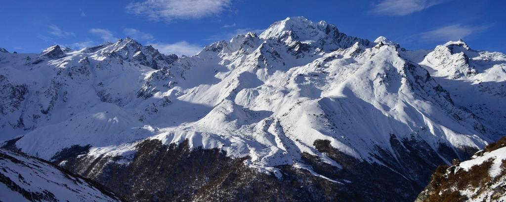 The Langtang Valley sits within the first national park designated in Nepal the Langtang National Park. The valley offers some of the most spectacular mountain trekking and scenery near to Kathmandu.