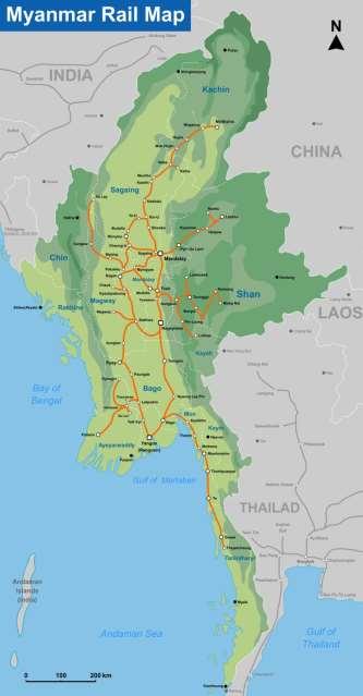 Yangon-Pyay Railway Project Porject Length 250 Km Project Cost ADB Loan 60 Million US $ Project Period