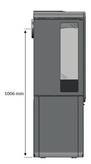 125 mm 195 mm 100 mm 214 mm Min 630 mm The illustrations to the right show the dimensions of the ready-made floor plate, which is available as an accessory.