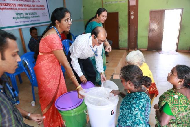 CIBA staff highlighted the importance of cleanliness in the villages and recycling of fish and domestic waste to avoid infections and diseases.