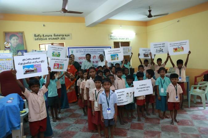 20 th September 2018 CIBA has organised an awareness campaign among the school children and villagers at Panchayat Union Primary School, Keelarkollai village, Kanchipuram District, Tamil Nadu, on 20