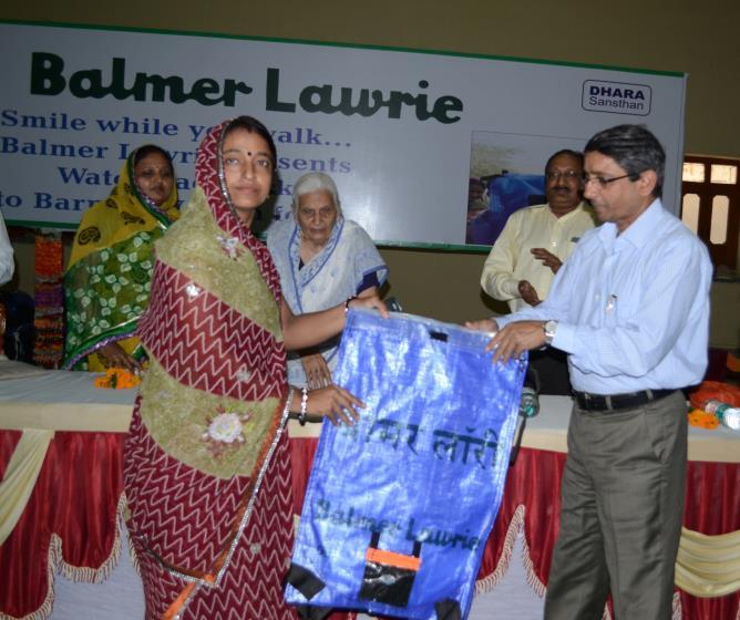 CSR Update As part of a noteworthy CSR initiative, Balmer Lawrie distributed water backpacks to the villagers