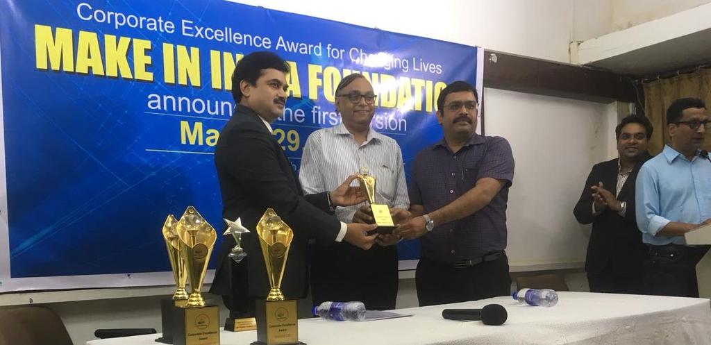 SBU: Refinery & Oil Field Services won the Make in India Foundation Award for Corporate Excellence in recognition of its contribution in the area of resource